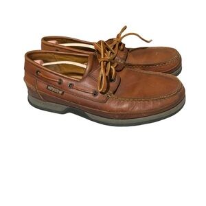 Mephisto Spinnaker Brown Leather slip on Loafer Boat Shoes size 10